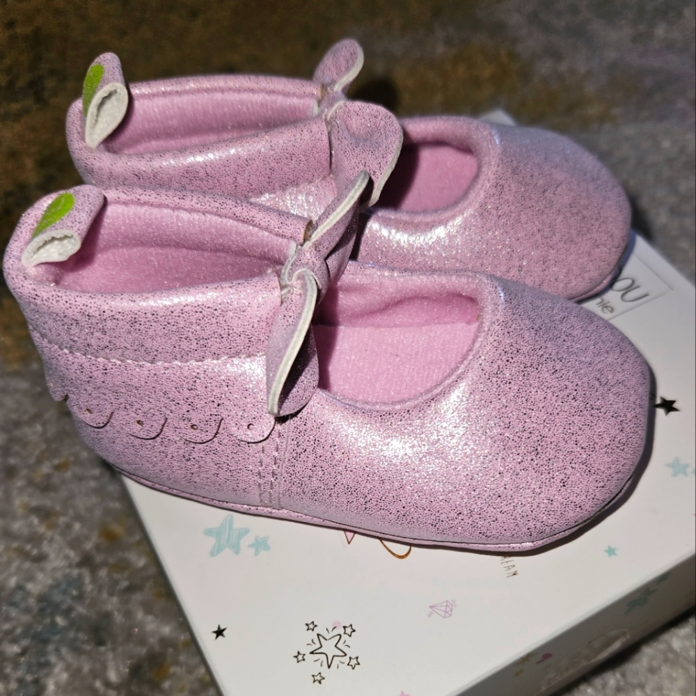 Baby Girl Lavender Crib Shoes